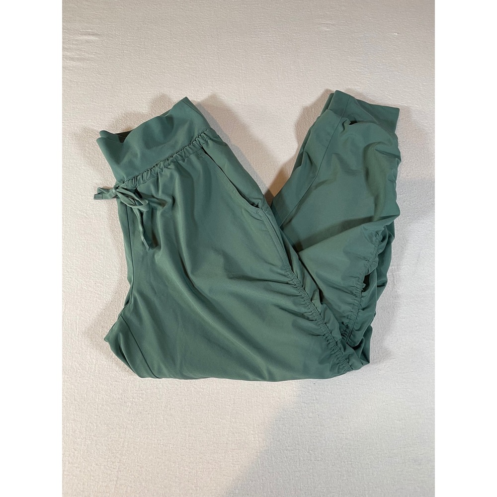 Athleta Attitude Lined Pants Green Ruched Jogger Trousers Size S - Picture 15 of 15
